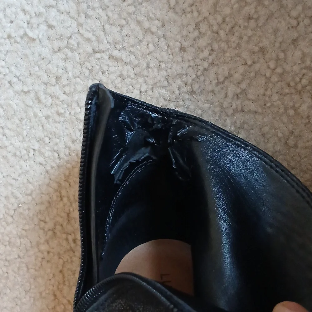 Lucky Brand Black Leather Ankle Boots - Picture 8 of 8